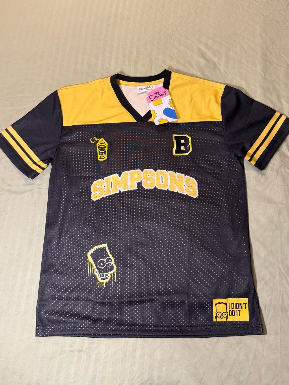 Kids' Simpsons Black and Yellow Mesh Jersey